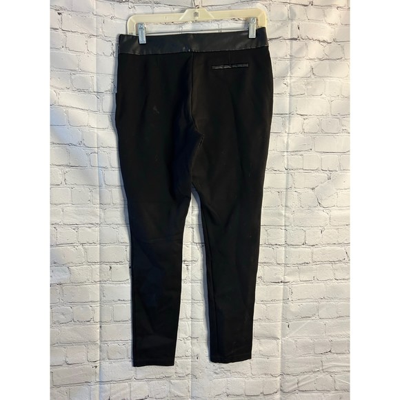 Women's Romeo & Juliet Couture Black Pants with Leather Top. SZ L - Picture 2 of 4